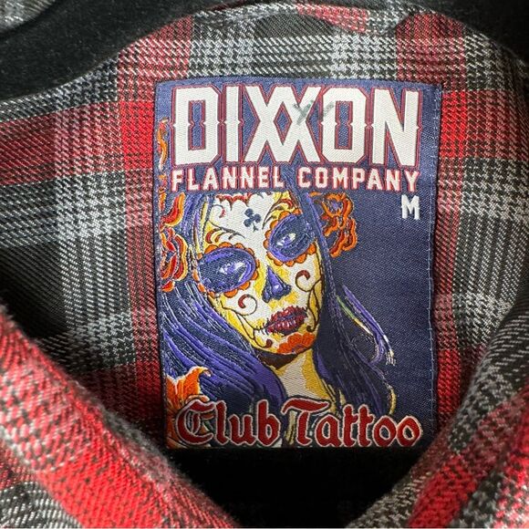 Dixxon Flannel Co x Club Tattoo Women’s Limited Edition Flannel Shirt Medium - Picture 5 of 8